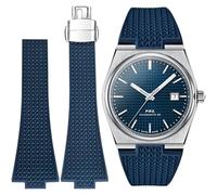 Stanchev Armband für Tissot PRX, weiches Fluorkautschuk-Faltschließenband, zugeschnitten auf Größe 11/12 mm, Ersatzbänder für Tissot PRX-Serie, 35 mm, 40 mm