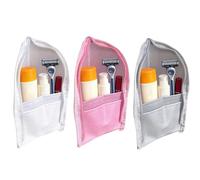 Stand-WC, wasserdicht, aus Netzstoff, Reise-Kosmetik-Set mit Reißverschluss, für Damen und Herren, für Dusche, Bad, Kreuzfahrt, kosmetische Pflege und Hygiene