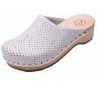 Standard-Toeffler Absatz-Clogs weiß Mittel - Berkemann UK 6.0