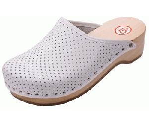 Standard-Toeffler Absatz-Clogs weiß Mittel - Berkemann UK 7.0