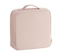 Standing Makeup Bag - PU Travel Cosmetic Organizer Hanging Case | Toiletry Organizer Bag - Large PU Beauty Storage Pouch | Magnetic Hanging Design | Portable Kit For Travel Camping Hotel