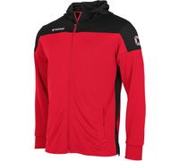 Stanno Pride FullZip Kapuzenjacke Kinder 140 Rot/Schwarz