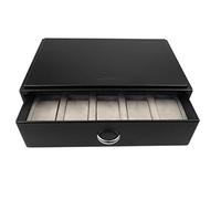 Stapelbare Uhrenbox mit Schublade SACHER Vario 10S aus Echtleder für 10 Uhren