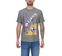 STAPLE Addison Herren T-Shirt modisches Baumwoll-Shirt mit großem Front-Print "DSGN MENTAL" 2208C7035 Grau M