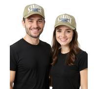 STAPLE Sage Herren Snapback-Cap mit Marken-Schriftzug auf der Front Baumwoll-Cap 2209X6993 Olivgrün