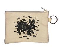 Star Bunny niedlicher kosmischer Hasen-Schlüsselanhänger, Münzbörse, Beige