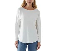 STAR FASHION Weicher Strickpullover für Damen, Rundhalsausschnitt, Winterkleidung, langärmelig, Feinstrickpullover, lässiger Pullover, Oberteil, Einheitsgröße 36-44, weiß, 8-16