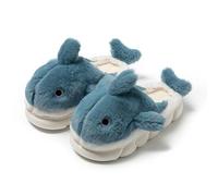 STAR FIRE Tier Hausschuhe - Kuschelige Hai Pantoffeln mit weichem Plüsch & PVC-Sohle | Flauschige Hausschuhe für Damen