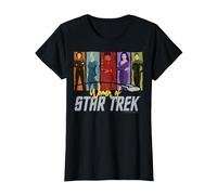 Star Trek Classic Women Of Star Trek Color Sketch Portraits T-Shirt, Damen, Schwarz, XL