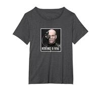 Star Trek: Der Picard-Widerstand der nächsten Generation ist sinnlos T-Shirt, Damen Große Größen, Anthrazit Meliert, 4X