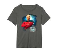 Star Trek Picard 30 T-Shirt, Damen Große Größen, Anthrazit, 6X