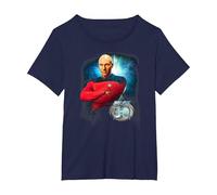 Star Trek Picard 30 T-Shirt, Damen Große Größen, Marineblau, 1X