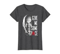 Star Trek Picard Some Space Grafik-T-Shirt der nächsten Generation T-Shirt, Damen, Anthrazit Meliert, XL