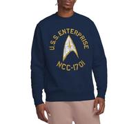 Star Trek Unisex Collegiate Crew Sweatshirt, Navy, XXL