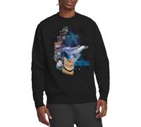Star Trek Unisex Feline Galaxy Crew Sweatshirt, Schwarz, M