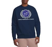 Star Trek Unisex United Federation Logo Crew Sweatshirt, Navy, XXL