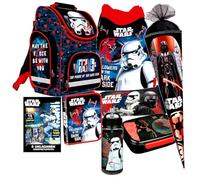 STAR WARS 8 tlg. SCHULRANZEN Ranzen Episode SCHULTÜTE 85 cm Tornister Rucksack TASCHE Set mit Sticker-von-Kids4shop