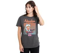 Star Wars Ahsoka Rays Ladies T Shirt, Charcoal, Small