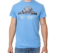 STAR WARS at-at Not Today Humor Funny Hoth Adult Graphic T-Shirt(LG, Light Heather Blue)