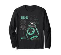 Star Wars BB-8 Astro Droid Blueprint Langarmshirt