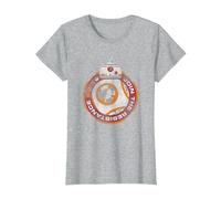 Star Wars BB-8 Episode 7 Join The Resistance T-Shirt, Damen, Grau Meliert, L