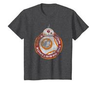Star Wars BB-8 Episode 7 Join The Resistance T-Shirt, Kinder, Anthrazit Meliert, 92