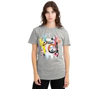Star Wars BB8 Abstract Ladies T Shirt, Athletic Heather, X-Large