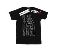 Star Wars - "Best Dad In The Galaxy" T-Shirt für Herren (Schwarz) XL
