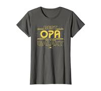 Star Wars Best Opa in The Galaxy Birthday Father’s Day T-Shirt, Damen, Anthrazit, XL