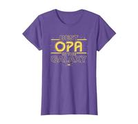Star Wars Best Opa in The Galaxy Birthday Father’s Day T-Shirt, Damen, Heidekrautlila, XS