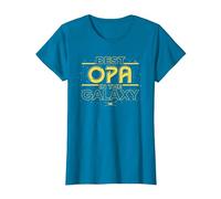 Star Wars Best Opa in The Galaxy Birthday Father’s Day T-Shirt, Damen, Saphir, 3XL