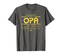 Star Wars Best Opa in The Galaxy Birthday Father’s Day T-Shirt, Herren, Anthrazit, XXL