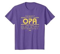 Star Wars Best Opa in The Galaxy Birthday Father’s Day T-Shirt, Kinder, Heidekrautlila, 152