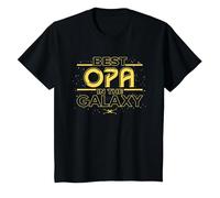 Star Wars Best Opa in The Galaxy Birthday Father’s Day T-Shirt, Kinder, Schwarz, 152