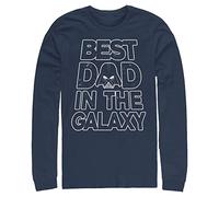 STAR WARS Big & Tall Herren Galaxy Dad Tops Langarm Tee Shirt, Navy Blue, 4X-Large Groß
