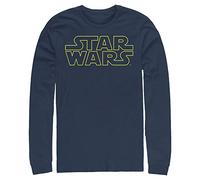 STAR WARS Big & Tall Simplified Men's Tops Long Sleeve Tee Shirt, Navy Blue, 5X-Large