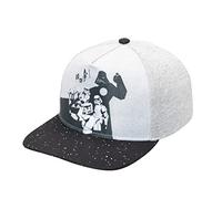 Star Wars Classic Embroidered Logo Flatbrim Baseball Cap Hat, Boys Youth, Black & Red