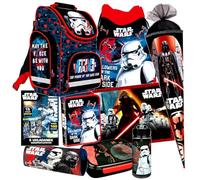 Star Wars Clone 9 Teile Set SCHULRANZEN RANZEN Federmappe SCHULTÜTE 85 cm mit Sticker-von-Kids4shop