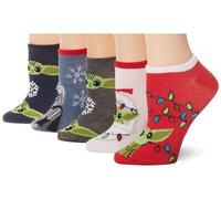 Star Wars Damen Mandalorian Holiday 5er-Pack No Show Socken, Rotes Sorbet, 42-44.5 EU