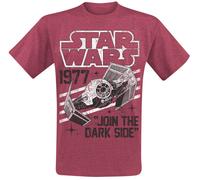 Star Wars Dark Side Tie Fighter T-Shirt rot in XXL