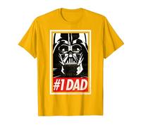 Star Wars Darth Vader #1 Papa Propaganda Design T-Shirt T-Shirt, Herren, Leuchtendes Gold, S