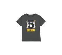 Star Wars Darth Vader 5th Birthday Space Unisex Kids T Shirt, Charcoal, 5-6 Years