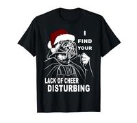 Star Wars Darth Vader Lack Of Cheer Santa Hat Holiday Text T-Shirt