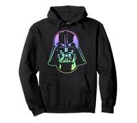 Star Wars Darth Vader Neon Gradient Helmet Portrait Pullover Hoodie