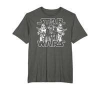 Star Wars Darth Vader & Stormtroopers Outline T-Shirt