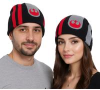 Star Wars Das Erwachen der Macht Beanie Strick-Mütze Poe Dameron KC505009STW Schwarz/Grau/Rot