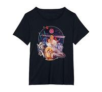 Star Wars Episode IV: A New Hope Vintage Movie Art T-Shirt, Damen Große Größen, Schwarz, 6X