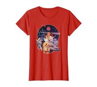 Star Wars Episode IV: A New Hope Vintage Movie Art T-Shirt, Damen, Rot, L
