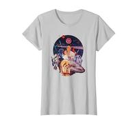 Star Wars Episode IV: A New Hope Vintage Movie Art T-Shirt, Damen, Silber, XL