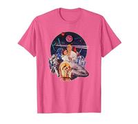 Star Wars Episode IV: A New Hope Vintage Movie Art T-Shirt, Herren, Rosa Meliert, M